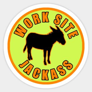 Work Site Jackass - Safety Colors Sticker